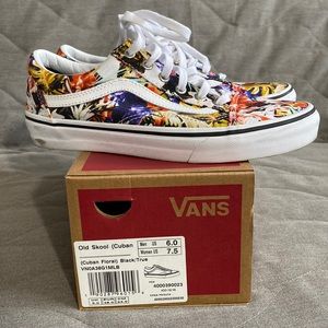 VANS Old Skool Cuban Floral sk8-lo EUC